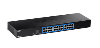 TRENDnet TEG-S25 24-Port Gigabit Switch 1000Base-X 1U High - Power Supply - Twisted Pair - Compatible with Server Racks