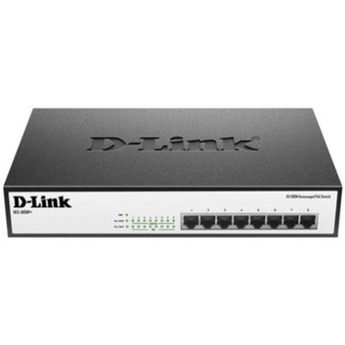 DES-1008P+ - D LINK - D-LINK 8-Ports 10/100 Unmanaged Desktop Switch With 8-Ports Poe+