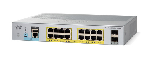 Cisco - WS-C2960L-SM-16PS - Network Switch 16-Port Gigabit PoE 2x1G SFP