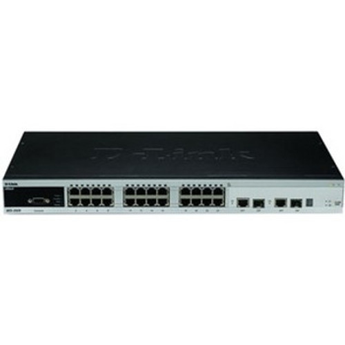 DES-3528 - D LINK - D-LINK Xstack 24-Ports 10/100 Fast Ethernet L2+ Poe 4Gigabit Copper Ports + 2 Combo Sfp Ports Managed Switch