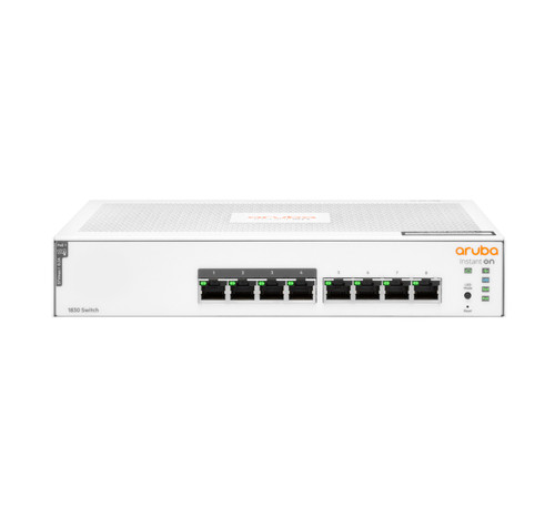 JL811A - Hewlett Packard Enterprise - HPE Aruba Instant On 1830 8G 4p Class4 PoE 65W Switch - 8 Ports - Manageable - Gigabit Ethernet - 10/100/1000Base-T - 2 Layer Supported - Power Supply - 8.20 W Power Consumption - 65 W PoE Budget -