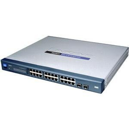 Cisco Linksys 24-Port Gigabit Ethernet Managed Switch with SFP Ports, SRW2024-EU, for high-speed networking applications