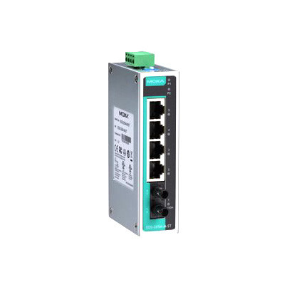 Moxa - EDS-205A-M-ST-T - Ethernet Switch 5-Port 10/100 ST Multi-Mode