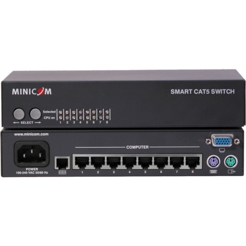 0SU22081 - Tripp - Lite Minicom Smart 108 8-Port Cat5 KVM Switch