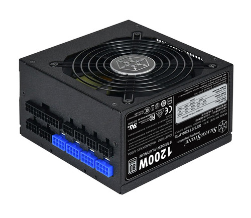 ST1200-PTS - Silver Stone - 1200-Watts 115-240V AC 12-6A 60-50Hz 80-Plus Platinum Fully Modular ATX Power Supply