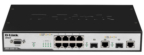 D-Link - DGS-3200-10 - Network Switch 8-Port Gigabit Layer 2 Managed