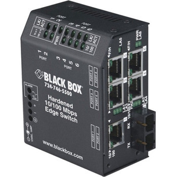 Black Box - LBH150A-H-ST-24 - Network Switch Hardened 5 Copper 1 Fiber