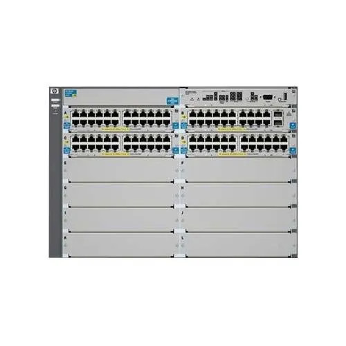 HP ProCurve E5412-92G-PoE+/2XG v2 zl Switch, 44 RJ-45 PoE+ Ports, 10/100/1000Base-T, 2 SFP, mounted in server