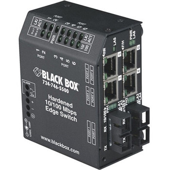 Black Box - LBH240A-HD-SC-24 - Network Switch Hardened 4 Copper 2 Fiber