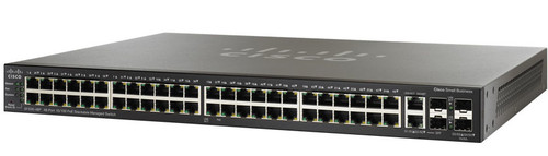 Cisco SF500-48P-K9-AU 48-Port 10/100 PoE Stackable Managed Switch with Gigabit Uplinks - Compatible with Cisco networks