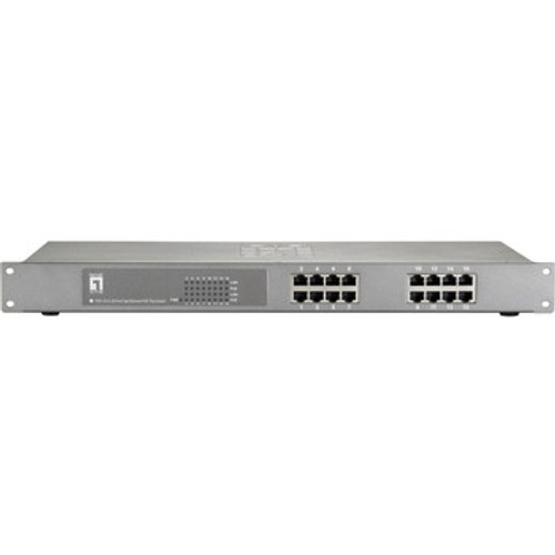 FEP-1612 - CP Tech - LevelOne Ethernet Switch 16 x Fast Ethernet Network 2 Layer Supported 1U High Desktop Rack-mountable