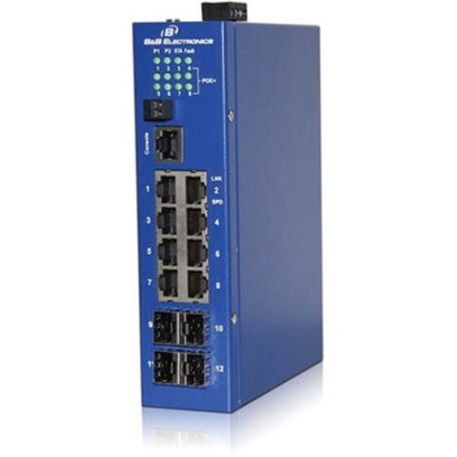 ESWGP512-4SFP-T - B&B Electronics Mfg Co - B+B Ethernet Switch 8 Network 4 Expansion Slot Manageable Twisted Pair Optical Fiber 2 Layer Supported