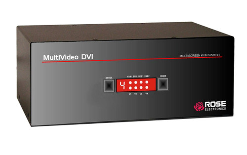 Rose - MDM-4T3DDL/A1 - KVM Switch 4-Port DVI-I Dual-Link USB 2.0