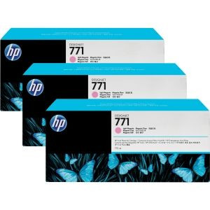 HP - CR254A - Ink Cartridge 771 Light Magenta 3-Pack