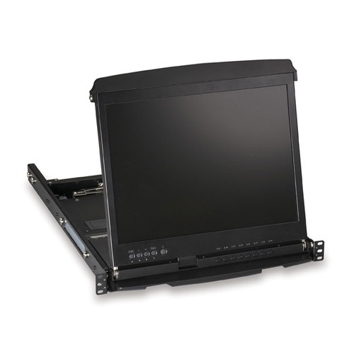 Black Box KVT517A KVM Tray Dual Rail 1U Rack Space - Compatible with server racks, sleek black design
