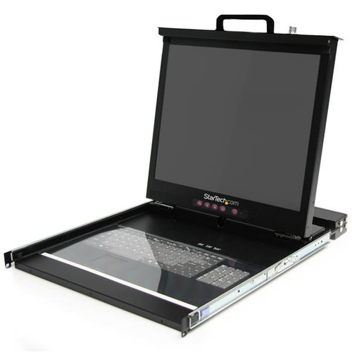 StarTech.com 1U Steel Black Rack Console 19 1280 x 1024 - Compatible with Server Racks