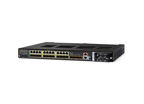 Cisco IE-4010-16S12P-RF Industrial Ethernet Switch, 16 SFP Ports, 12 LAN Ports, LAN Base, for Industrial Networking.