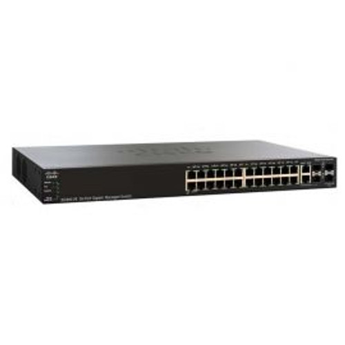 SG350-28P - Cisco - 24 10/100/1000 Ports (24 Poe Ports With 195W Power Budget) 2 Gigabit Copper/Sfp Combo + 2 Sfp Ports