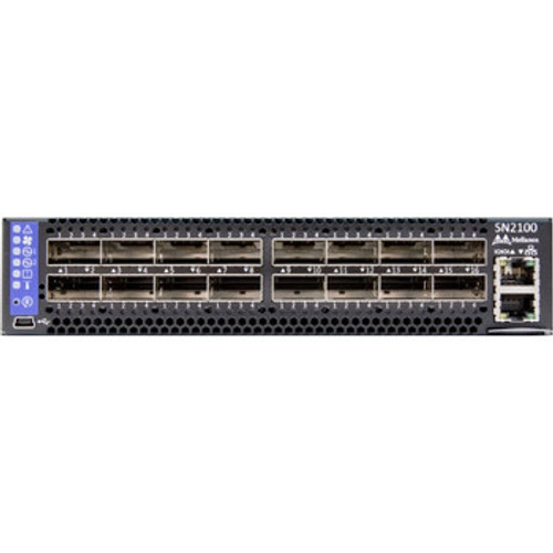 MSN2100-BB2RC - Mellanox Tech - Mellanox Spectrum Based 40Gbps 1u Open Ethernet Switch With Cumulus Linux 16 Qsfp28 Ports 2 Power Supplies (Ac) X86 Dual Core Short Dept