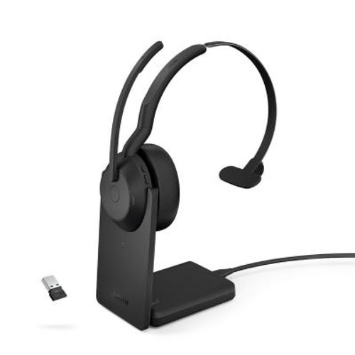 Jabra Evolve2 55 Wireless Headset with Charging Stand for UC, Link 380a Mono - 25599-889-989-01