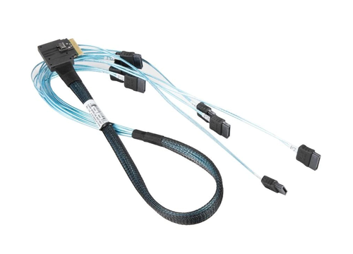 CBL-MCIO-1245RL4B2 - Supermicro - Internal Cable Kit 2 MCIO x8 RA to SlimSASLP x8 STR for MI-200 RSC3