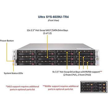 Supermicro - SYS-6029U-TR4 - Barebone Server 2U Dual Processor