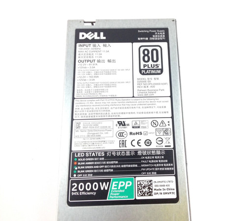 Dell - CN-0MVP7C - Power Supply 2000W PowerEdge FX2S