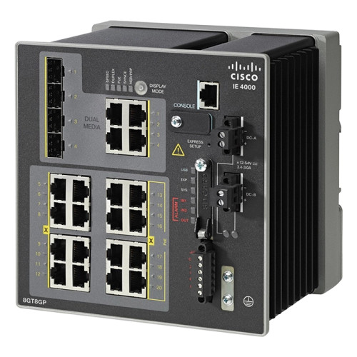 Cisco - IE4000-8GT8GP4G-E - Network Switch 8 Copper 8 PoE+ 4 Combo