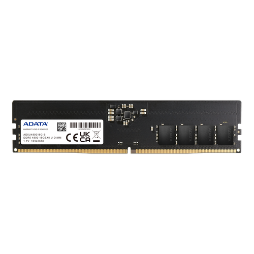 ADATA - AD5U480016G-S - Memory 16GB DDR5-4800MHz UDIMM 1Rx8 CL40