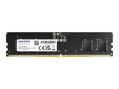 ADATA - AD5U48008G-DT - Memory 8GB DDR5-4800MHz UDIMM 1Rx16 CL40