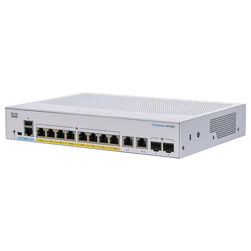 Cisco - CBS250-8P-E-2G-EU-RF - Network Switch 8-Port PoE+ 2 SFP Gigabit