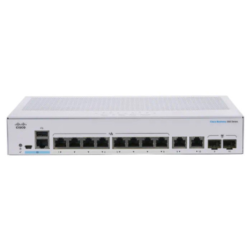 Cisco - CBS350-8P-2G-NA-RF - Network Switch 8-Port PoE+ 2x Combo SFP