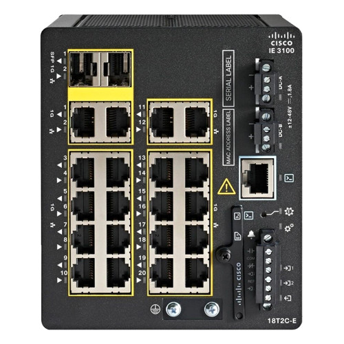 Cisco - IE-3100-18T2C-E= - Network Switch 18-Port Gigabit 2 Combo Rugged