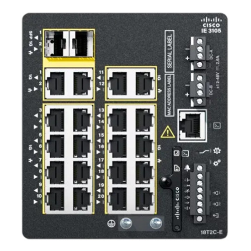 Cisco - IE-3105-18T2C-E-RF - Rugged Switch 18-Port 2x SFP 1000BX
