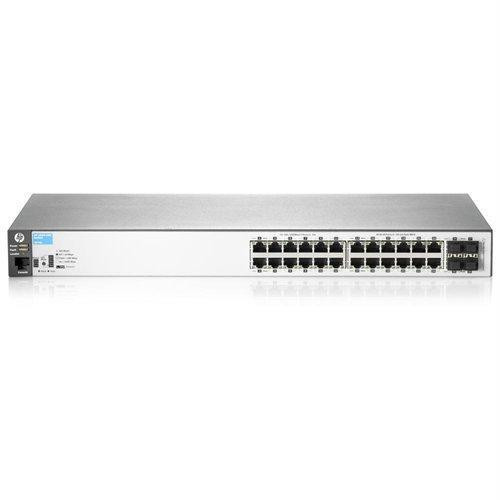 HP JD337AR 3610-24-2G Ethernet Switch with 24 RJ45 Ports and 2 Dual Personality RJ45/SFP Ports, ideal for network setups