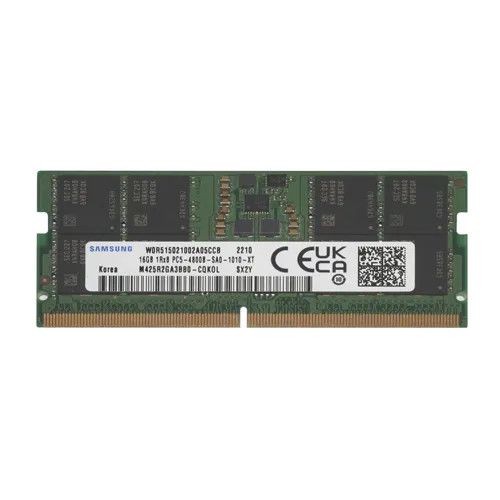 Samsung 16GB DDR5-4800MHz SODIMM 1Rx8 CL40 Memory for laptops and notebooks - M425R2GA3BB0-CQK0L