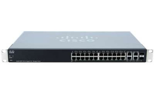 Cisco SG300-28P 28-port Gigabit PoE Managed Switch, ideal for network setups in small to medium-sized businesses