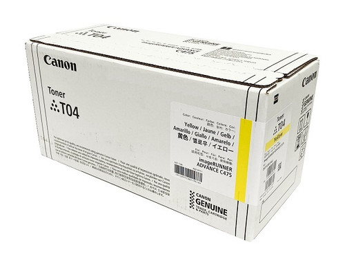 Canon T-04 Yellow Toner Cartridge for laser printers, vibrant color, easy to install, ideal for office printing.