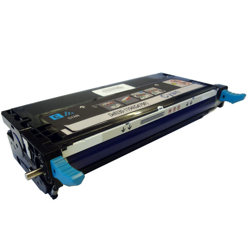 Dell Cyan Toner Cartridge 330-1194 for laser printers, vibrant color output, easy installation, ideal for office use.