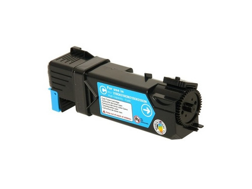 Dell Cyan Toner Cartridge 331-0716 for Laser Printers, high-quality cyan toner for vibrant color printing.
