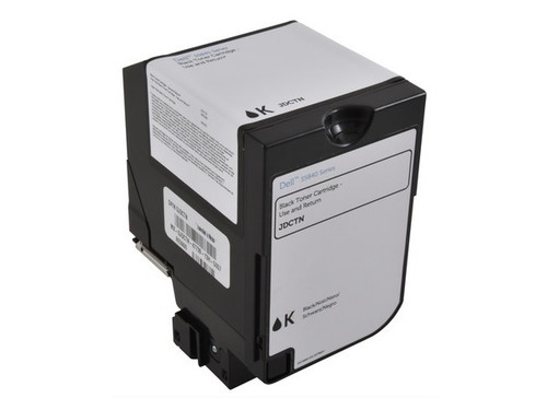 Dell JDCTN Black Toner Cartridge 593-BBXX for printers, high-yield, easy install, ideal for crisp black text printing.