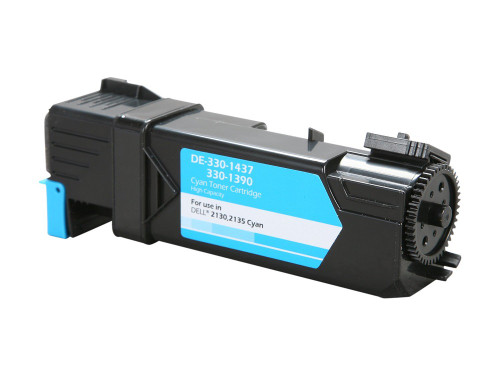 Dell TRD2130C FM065 Cyan High Yield toner for printers, compatible with Dell laser printers, vibrant color output.