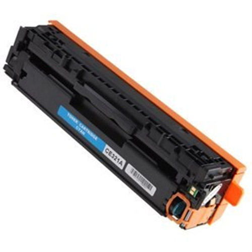 HP 128A Cyan Toner Cartridge, compatible with HP LaserJet printers, durable cyan toner for vibrant print quality.