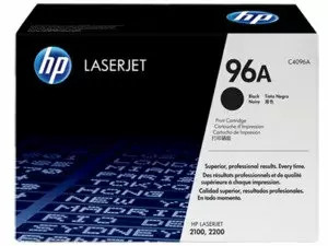 HP C4096A 96A Black Toner Cartridge for laser printers, high-yield, reliable black printing, ideal for office use.