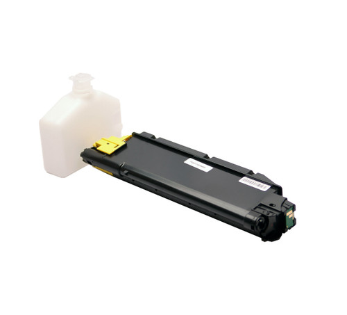 Kyocera TK-502Y yellow toner cartridge for laser printers, high-yield, compatible with Kyocera color laser printers.