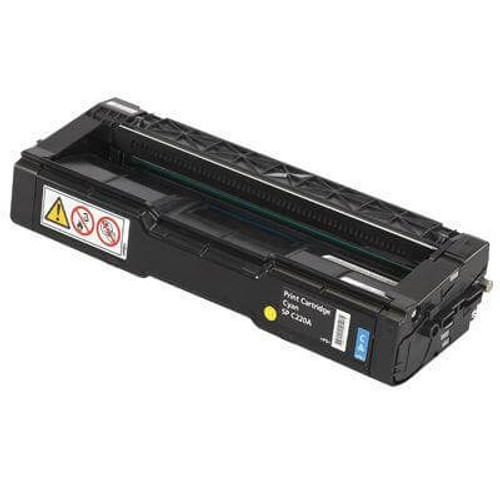 Ricoh SPC220A Cyan Toner Drum Cartridge for laser printers, vibrant color printing, easy to install.