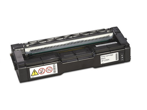 Ricoh Black Print Cartridge C250A, compatible with Ricoh printers, high-yield toner for sharp black prints
