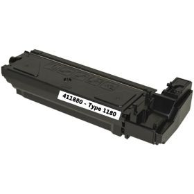 Ricoh 411880 Black Toner Cartridge TYPE 1180, high-yield laser printer toner for sharp black prints in office settings