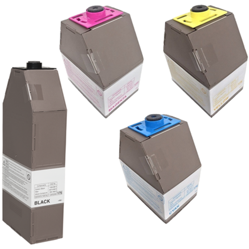 Ricoh Type 105 color toner cartridge set, full CMYK pack, compatible with Ricoh color laser printers, high-yield capacity