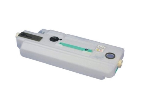 Ricoh D029-6509 waste toner bottle, compatible with Ricoh printers, durable plastic construction, for waste toner collection.